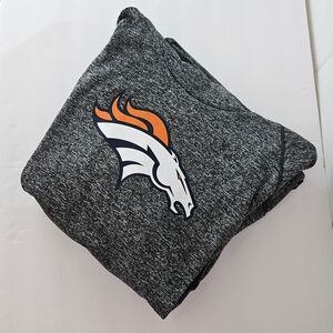 Women's Fanatics Denver Broncos Cowl Neck Hoodie - Heathered Grey - X-Large